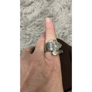 Oneida Ltd Silver Plated Floral Spoon Ring